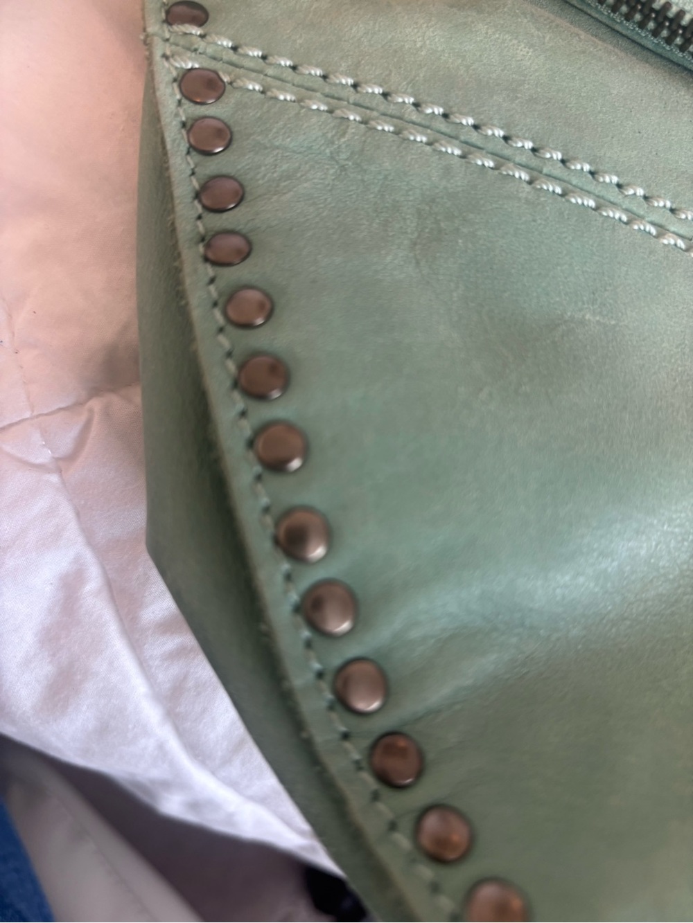 The Sak Mint Green Leather Crossbody with Tassel and Stud Accents - Picture 16 of 16
